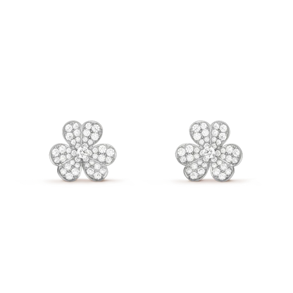 [BLUE TEARS]CLOVER COMOS DIAMOND EARRINGS SILVER
