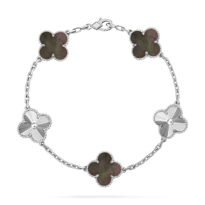 [BLUE TEARS] CLOVER 5 MOTIF GRAY MOP BRACELET COLLECTION