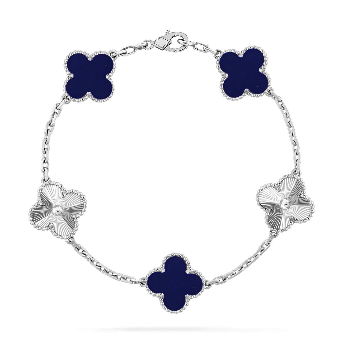 [BLUE TEARS]CLOVER 5 MOTIF LAPIS LAZULI BRACELET COLLECTION