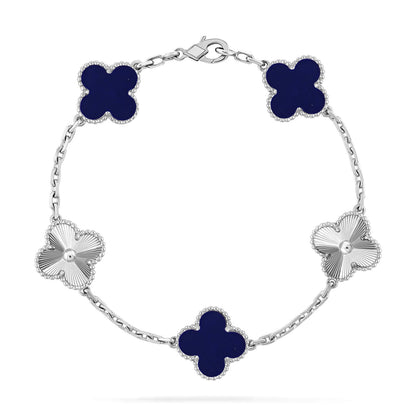 [BLUE TEARS]CLOVER 5 MOTIF LAPIS LAZULI BRACELET COLLECTION