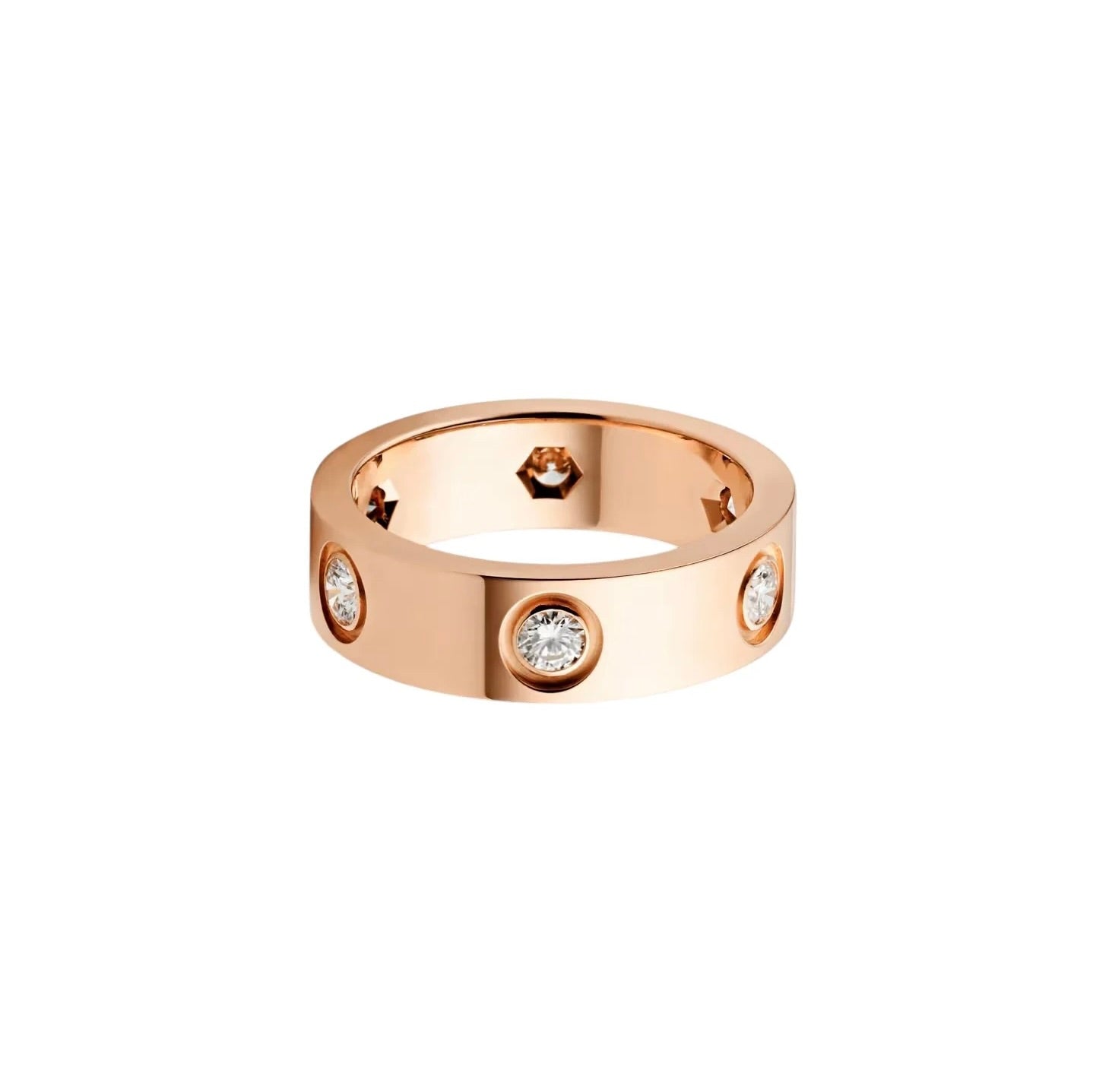 [Blue Tears Jewelry]LOVE 5.5MM 6 DIAMOND RING