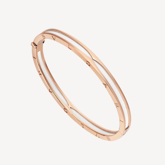 [BLUE TEARS]ZERO 1 PINK GOLD WITH WHITE CERAMIC BRACELET