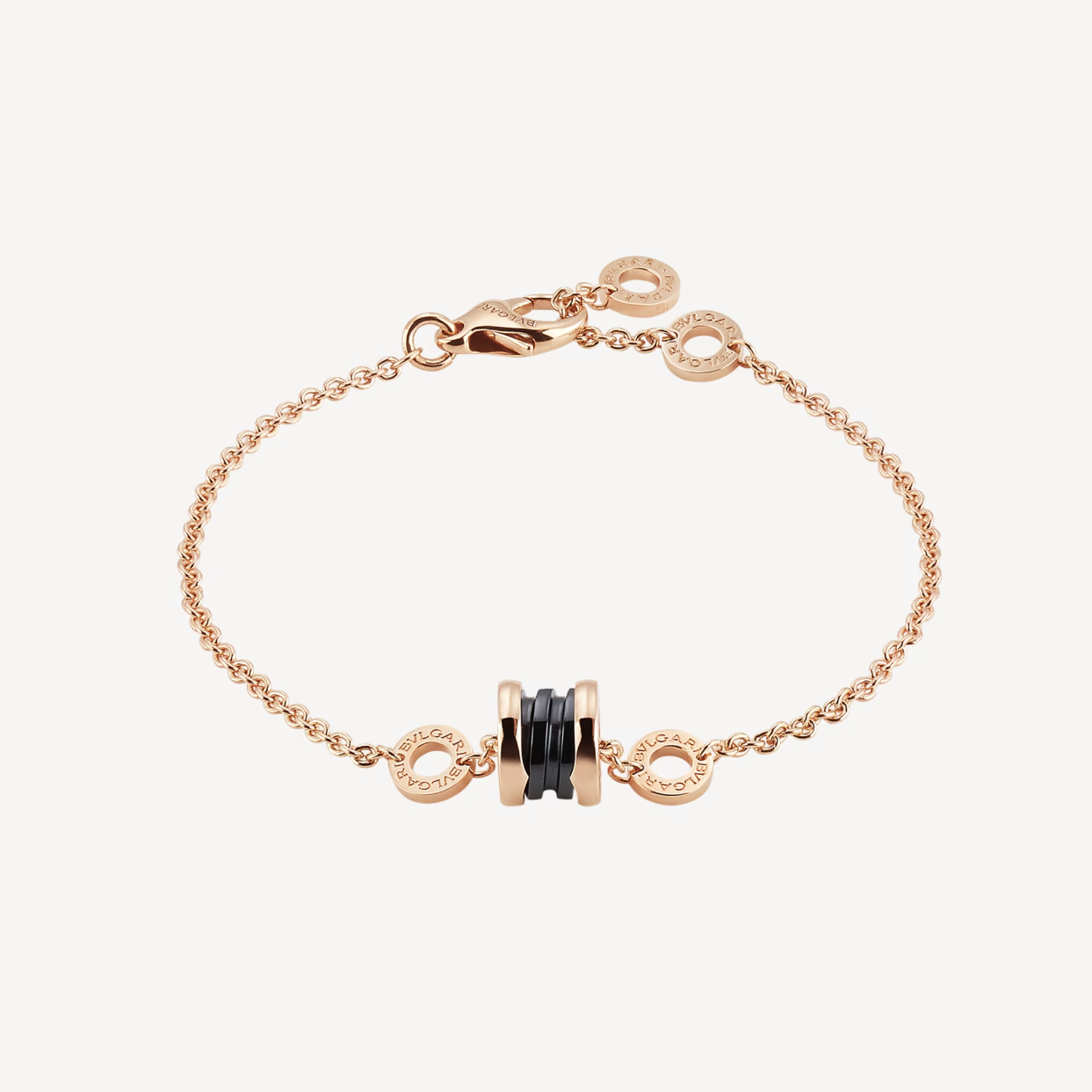 [BLUE TEARS]ZERO 1 SOFT PINK GOLD AND BLACK CERAMIC BRACELET