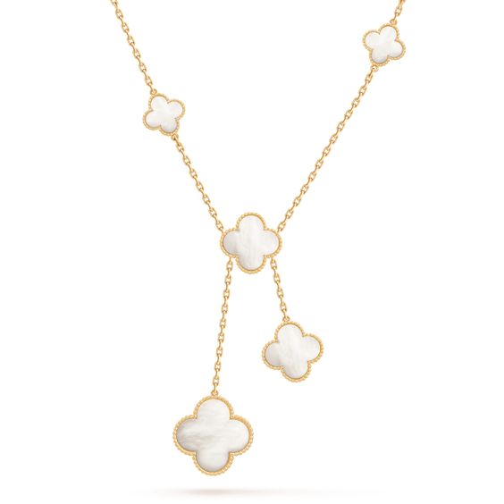 [BLUE TEARS]CLOVER MOTHER OF PEARL NECKLACE 6 MOTIF