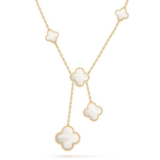[BLUE TEARS]CLOVER MOTHER OF PEARL NECKLACE 6 MOTIF