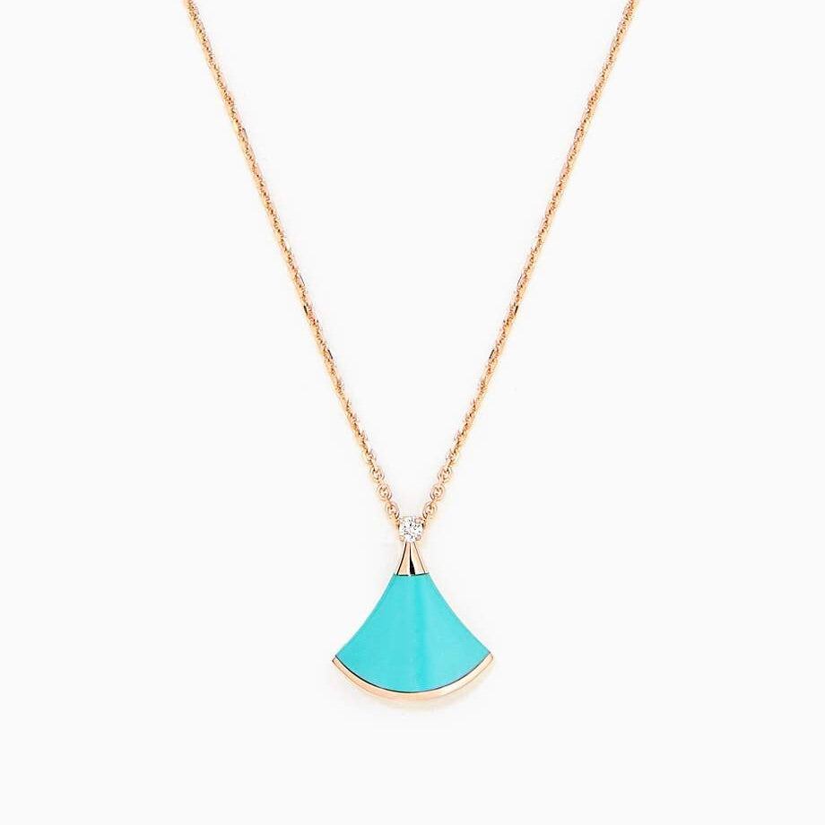 [BLUE TEARS]DREAM NECKLACE TURQUOISE PINK GOLD