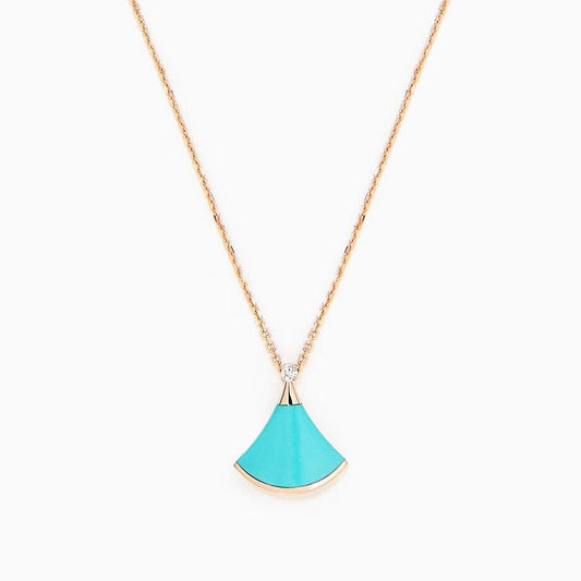 [BLUE TEARS]DREAM NECKLACE TURQUOISE PINK GOLD