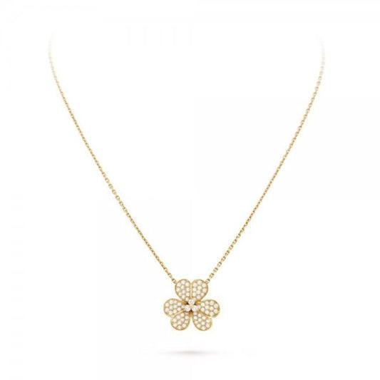 [BLUE TEARS]FLOWER DIAMOND NECKLACE