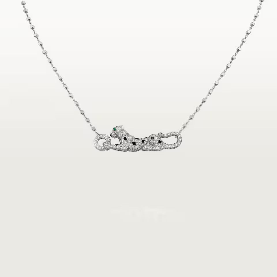 [Blue Tears Jewelry]PANTHERE PAVED DIAMOND NECKLACE
