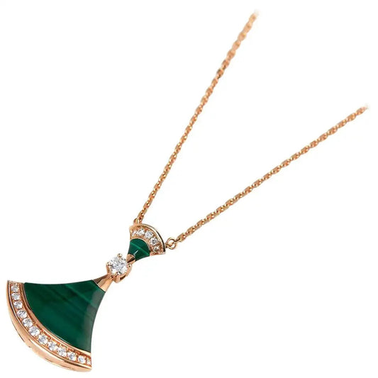 [BLUE TEARS]DREAM NECKLACE MALACHITE DIAMOND