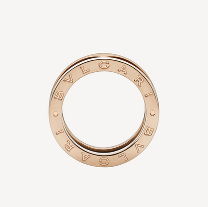 [BLUE TEARS]ZERO 1 TWO-BAND LOOPS AND BLACK CERAMIC PINK GOLD RING