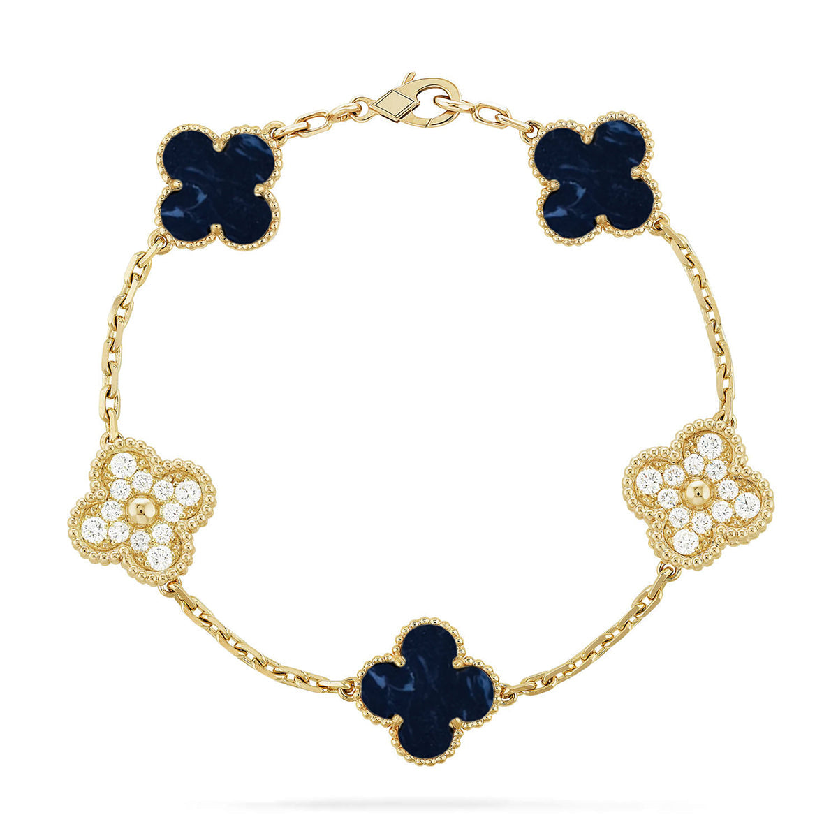 [BLUE TEARS]CLOVER 5 MOTIF PIETERSITE BRACELET COLLECTION