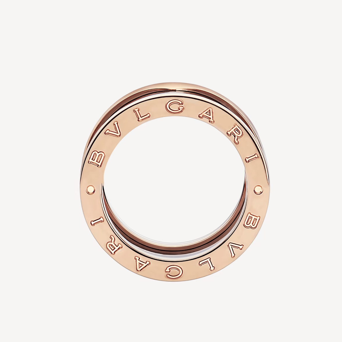 [BLUE TEARS]ZERO 1 FOUR-BAND LOOPS AND BLACK CERAMIC SPIRAL PINK GOLD RING