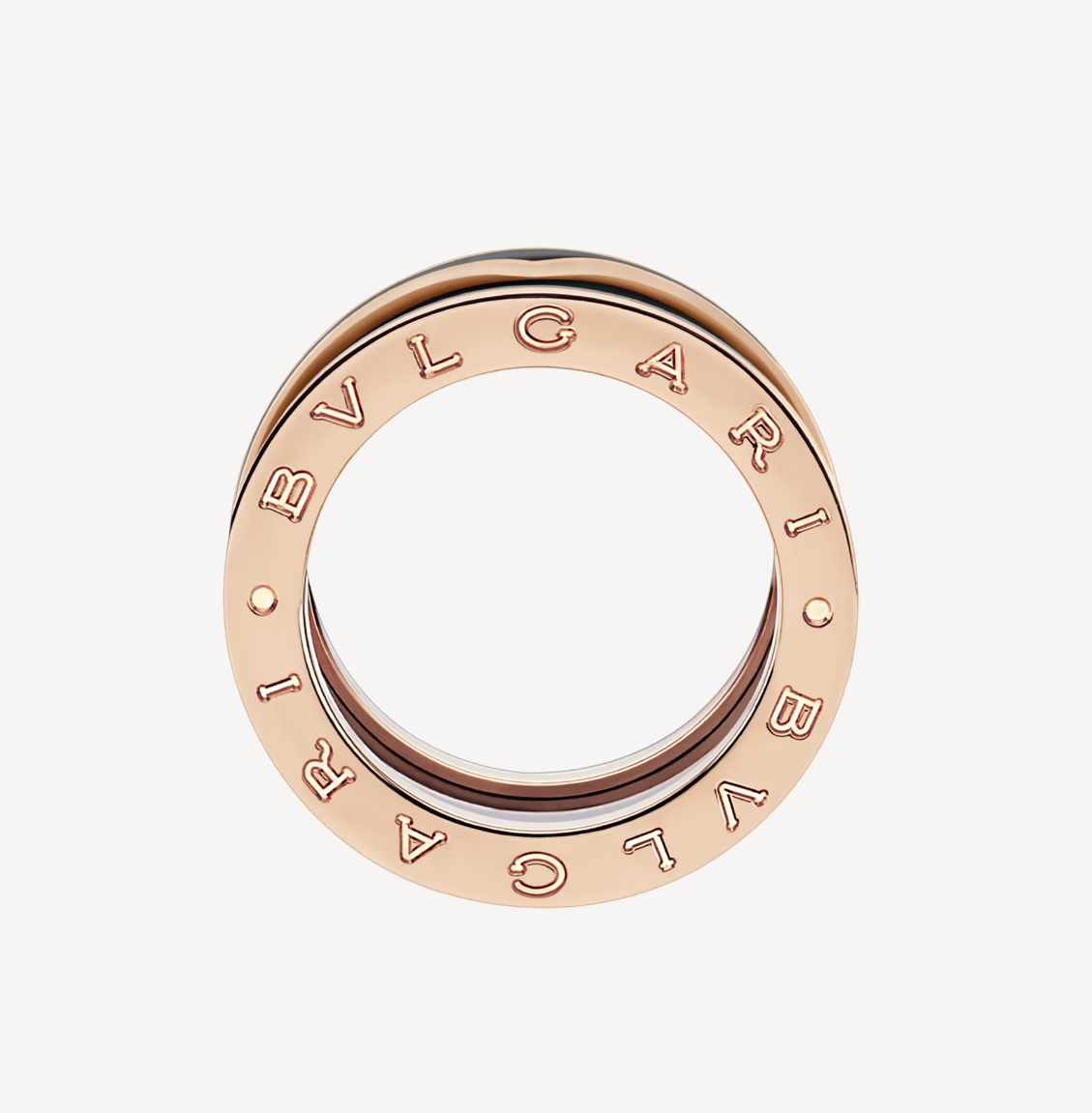 [BLUE TEARS]ZERO 1 TWO-BAND WITH MATTE BLACK CERAMIC PINK GOLD RING