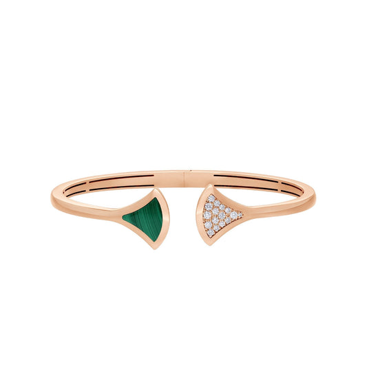 [BLUE TEARS]DREAM BRACELET OPEN MALACHITE PINK GOLD