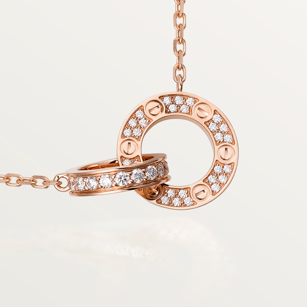 [Blue Tears Jewelry]LOVE  FULL DIAMOND PENDANT NECKLACE