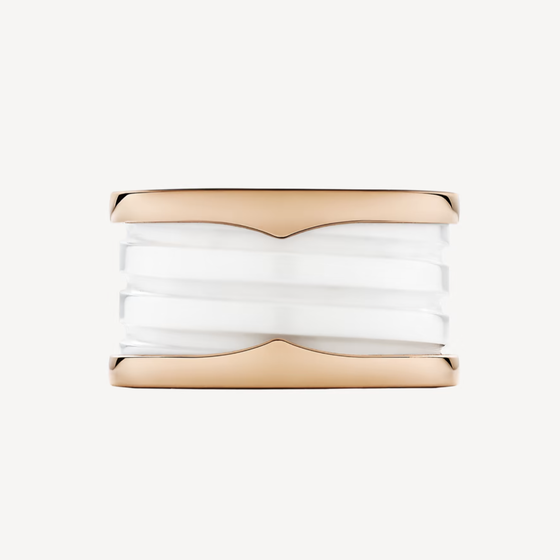 [BLUE TEARS]ZERO 1 FOUR-BAND LOOPS AND WHITE CERAMIC SPIRAL PINK GOLD RING
