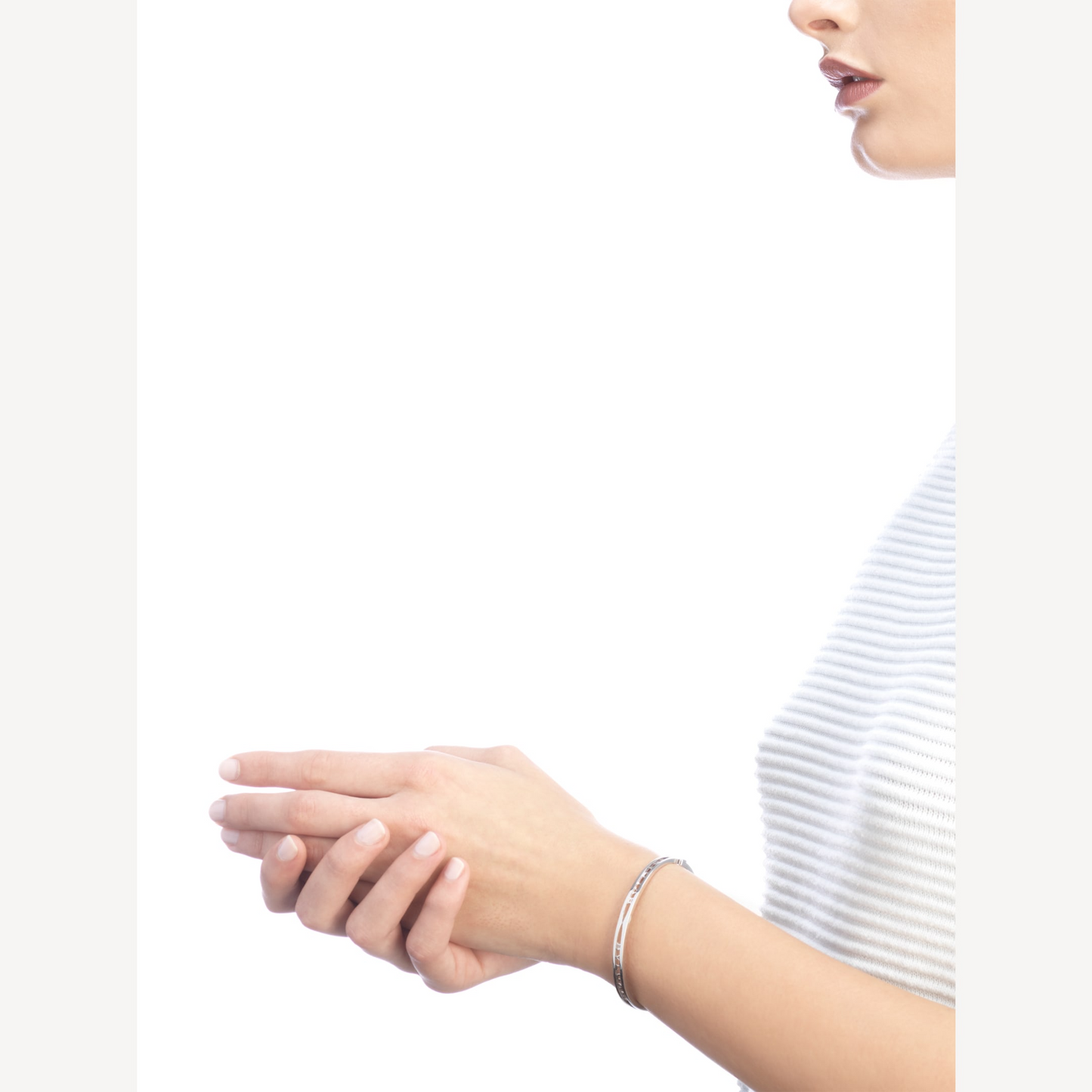 [BLUE TEARS]ZERO 1 SPIRAL LOGO SILVER BRACELET