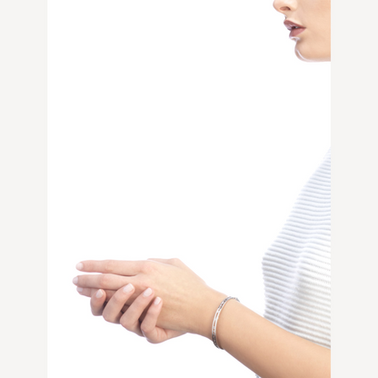 [BLUE TEARS]ZERO 1 SPIRAL LOGO SILVER BRACELET