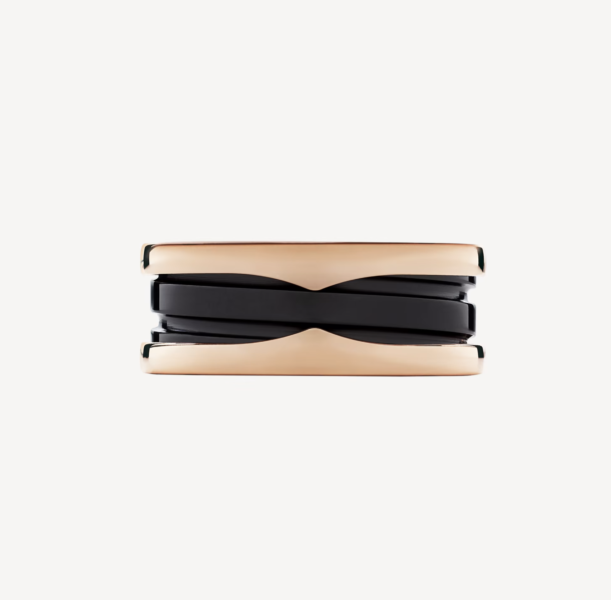 [BLUE TEARS]ZERO 1 TWO-BAND LOOPS AND BLACK CERAMIC PINK GOLD RING