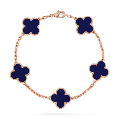 [BLUE TEARS]CLOVER 5 MOTIF LAPIS LAZULI BRACELET COLLECTION