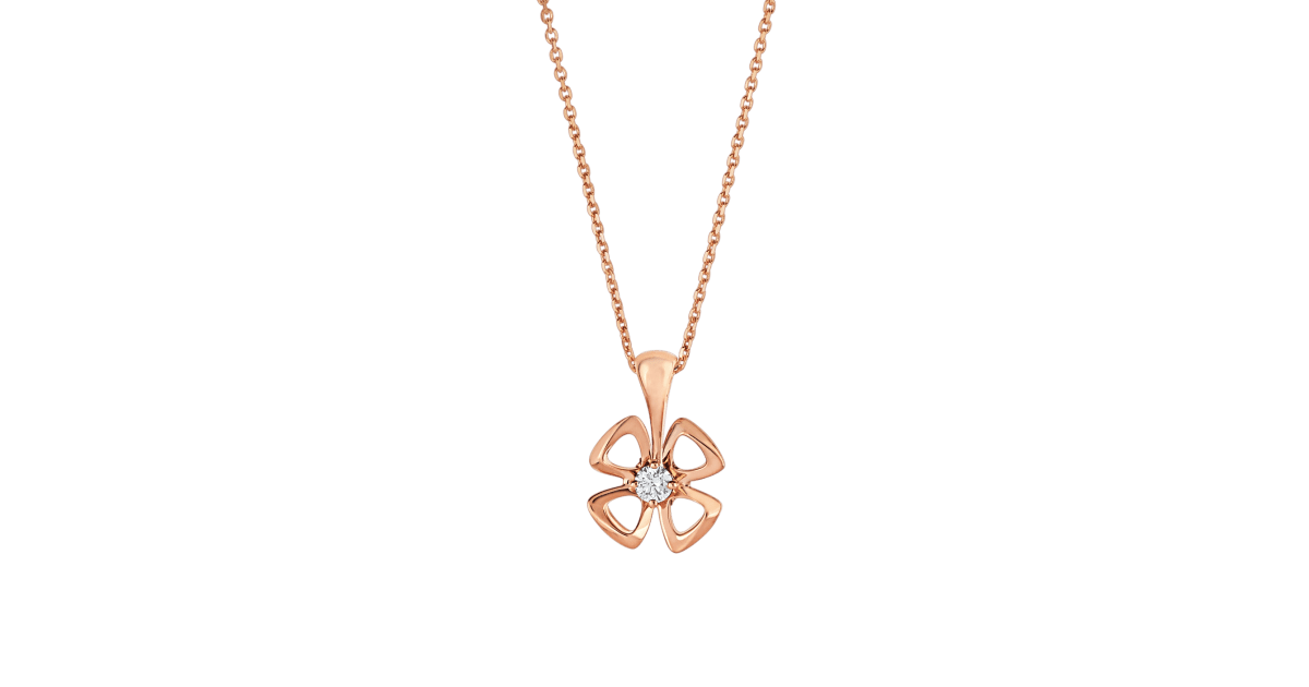 [BLUE TEARS]FIOREVER NECKLACE DIAMOND CENTER