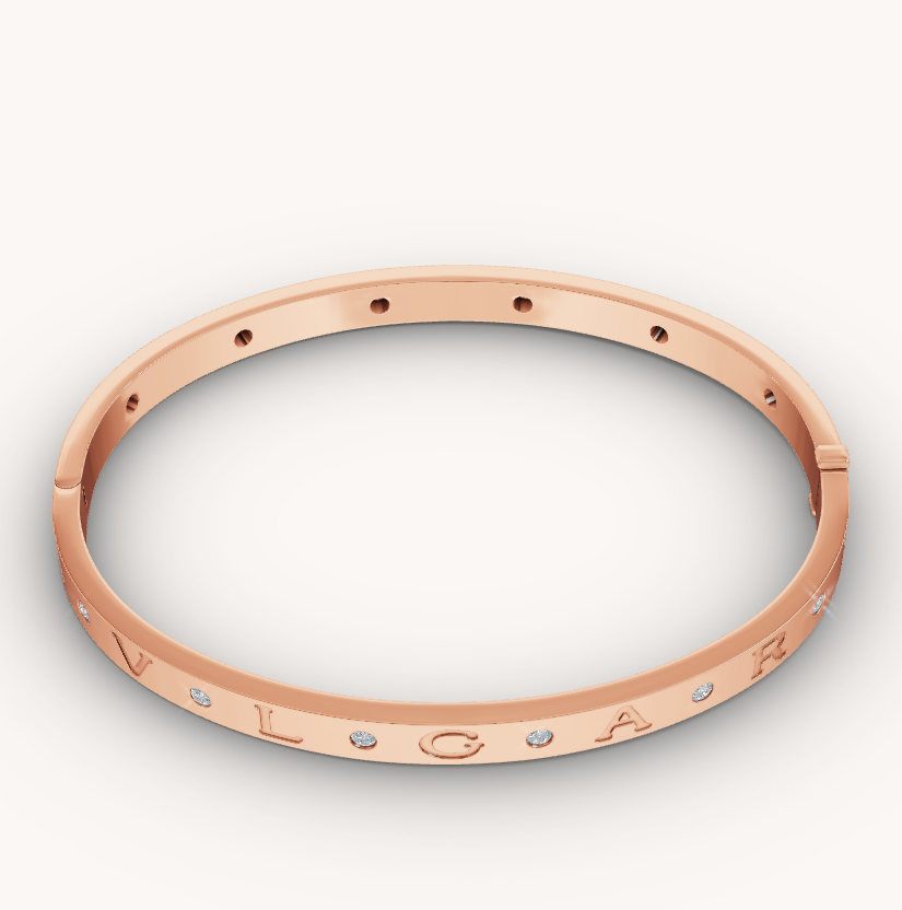 [BLUE TEARS]ZERO 1 PINK GOLD 12 DIAMONDS BRACELET