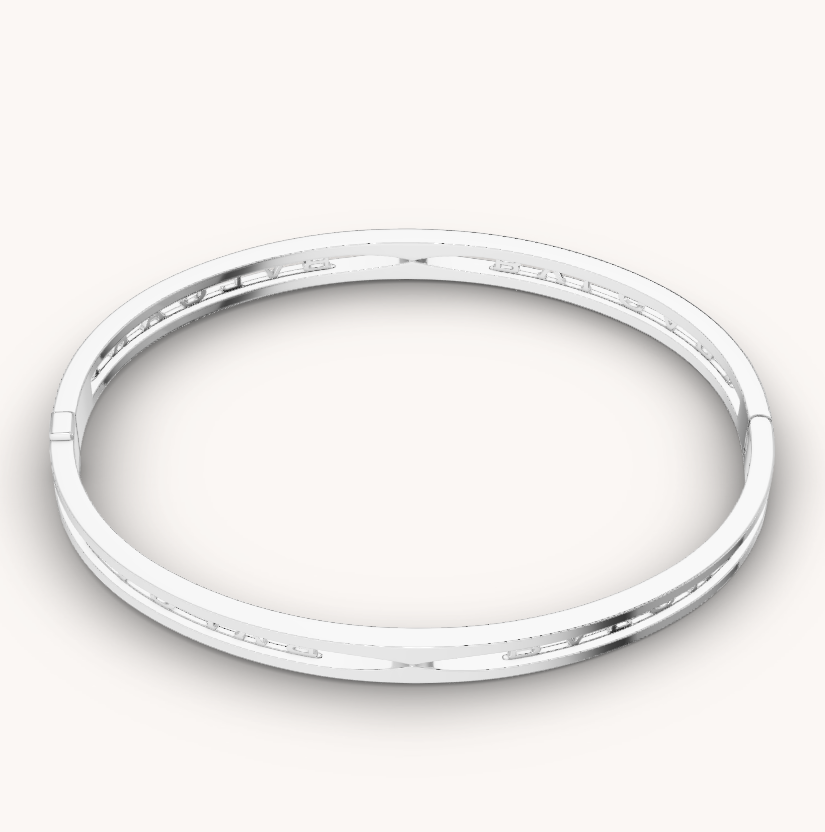 [BLUE TEARS]ZERO 1 SPIRAL LOGO SILVER BRACELET