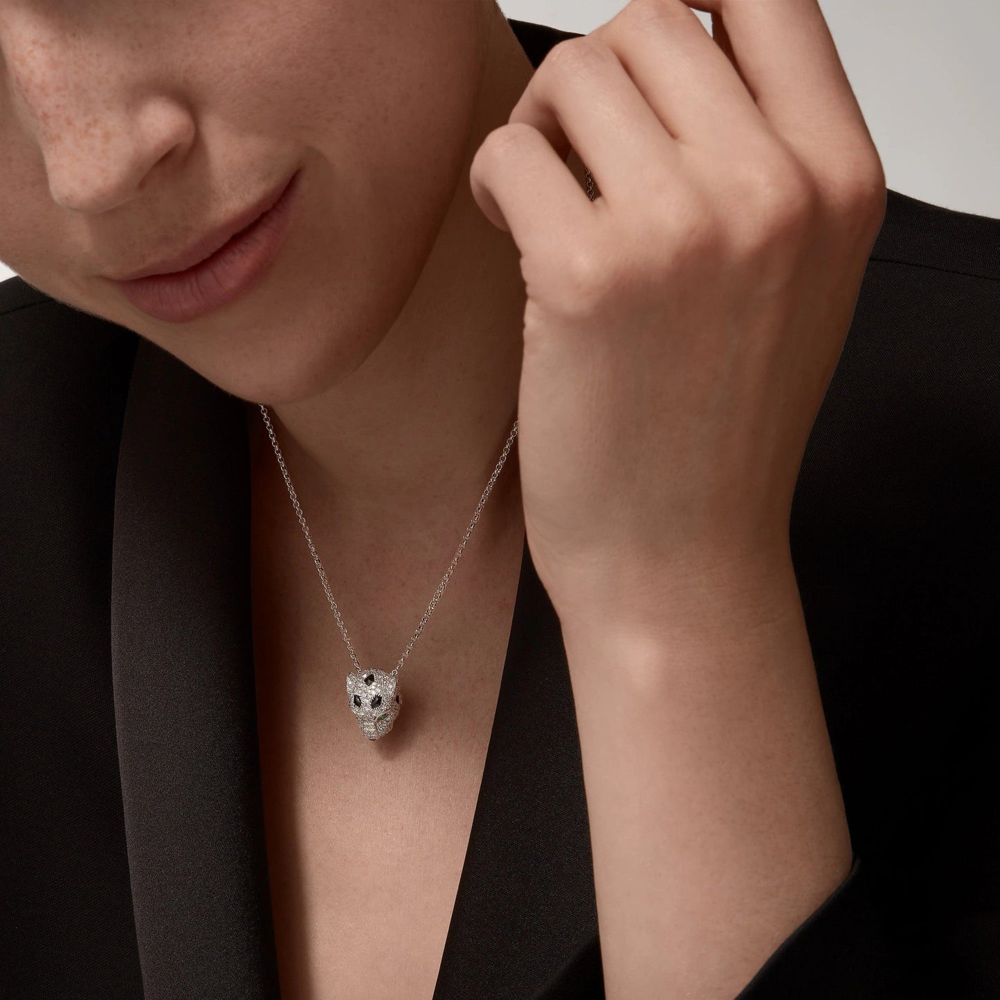 [Blue Tears Jewelry]PANTHERE FULL DIAMOND NECKLACE