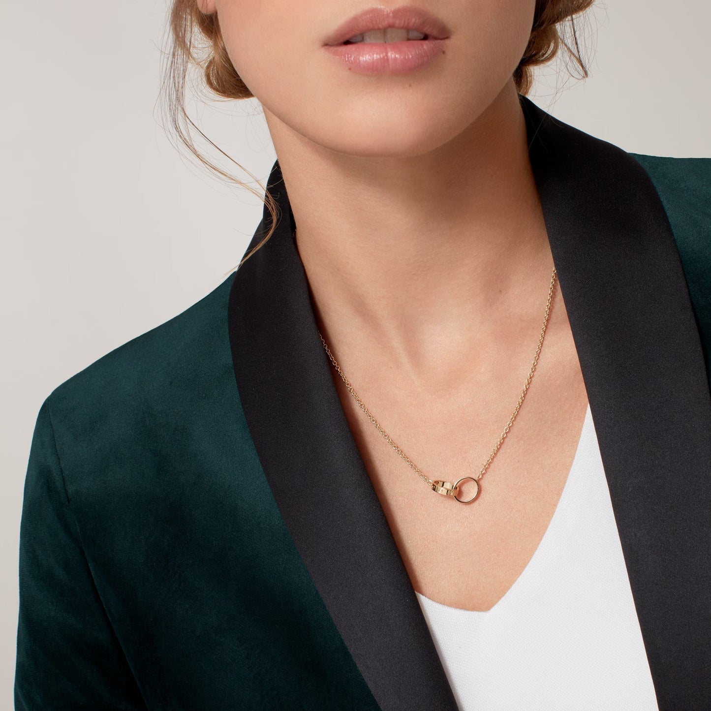 [Blue Tears Jewelry]LOVE DOUBLE RING NECKLACE