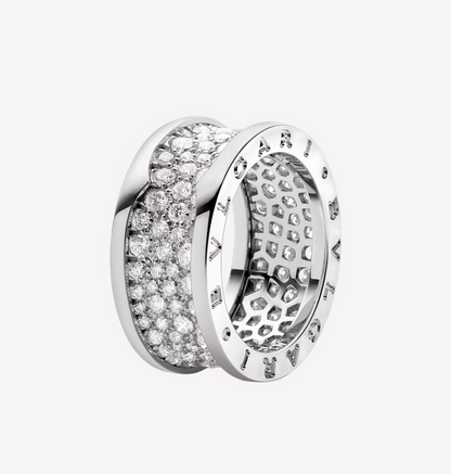 [BLUE TEARS]ZERO 1 WITH PAVED DIAMONDS ON THE SPIRAL RING