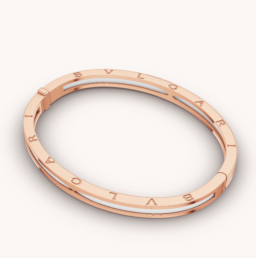 [BLUE TEARS]ZERO 1 PINK GOLD WITH WHITE CERAMIC BRACELET