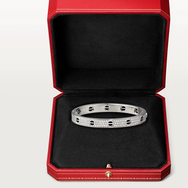 [BLUE TEARS]LOVE BRACELET 6.1MM DIAMOND-PAVED CERAMIC