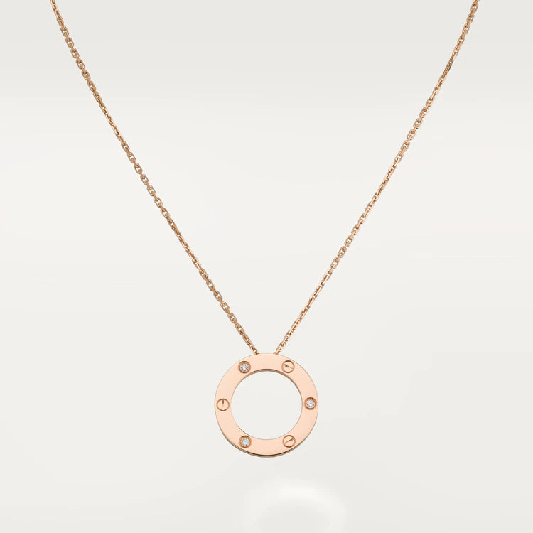 [BLUE TEARS]LOVE NECKLACE 16MM 3 DIAMONDS