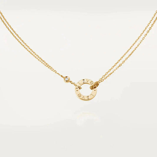 [BLUE TEARS]LOVE NECKLACE 16MM 2 DIAMONDS