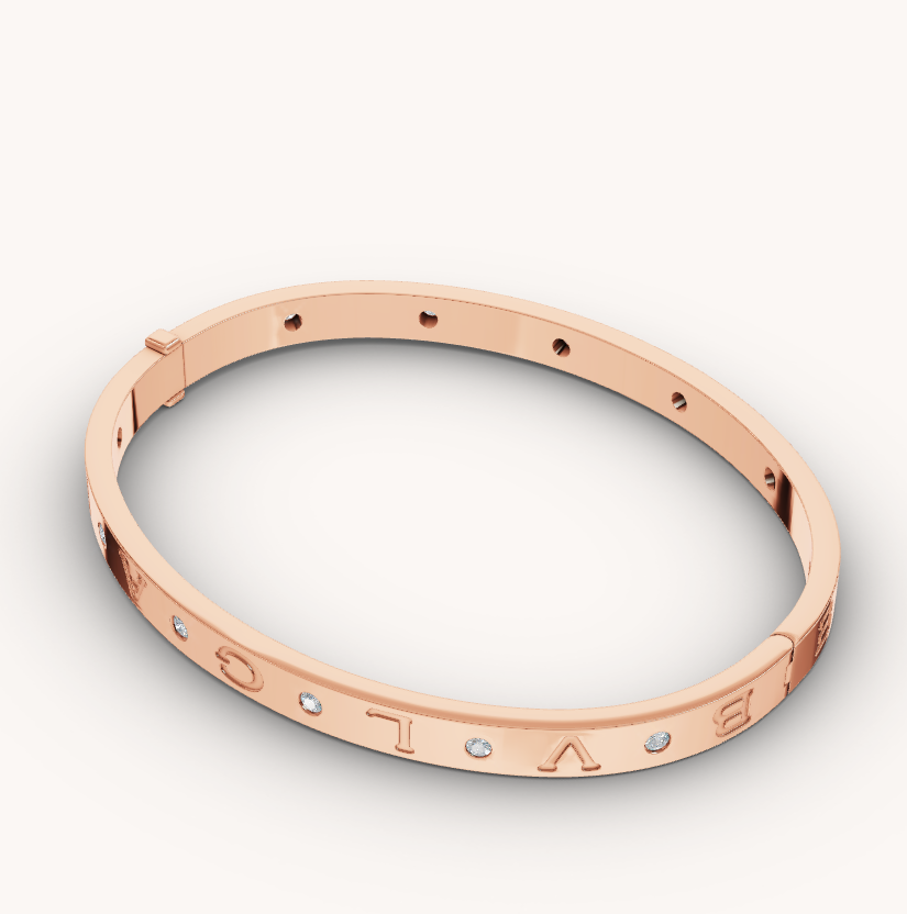 [BLUE TEARS]ZERO 1 PINK GOLD 12 DIAMONDS BRACELET