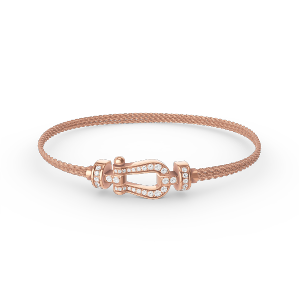 [BLUE TEARS]FORCE SMALL HORSESHOE  DIAMOND CHAIN ROPE BRACELET