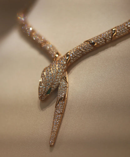 [BLUE TEARS  ]HAUTE COUTURE GOLD SERPENTI NECKLACE