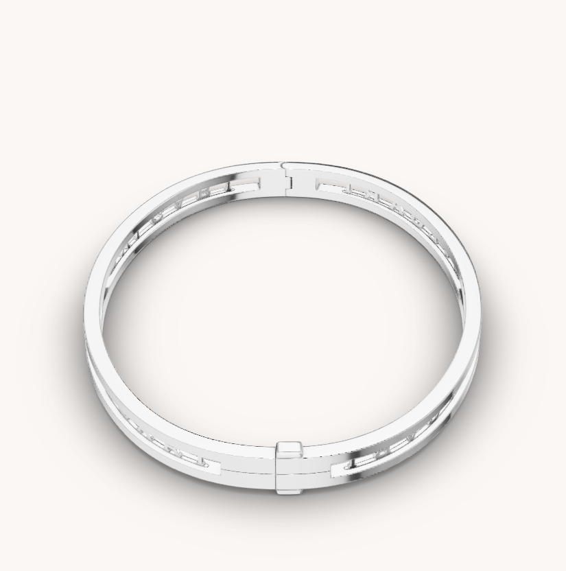 [BLUE TEARS]ZERO 1 SPIRAL LOGO SILVER BRACELET