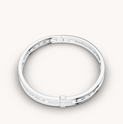 [BLUE TEARS]ZERO 1 SPIRAL LOGO SILVER BRACELET