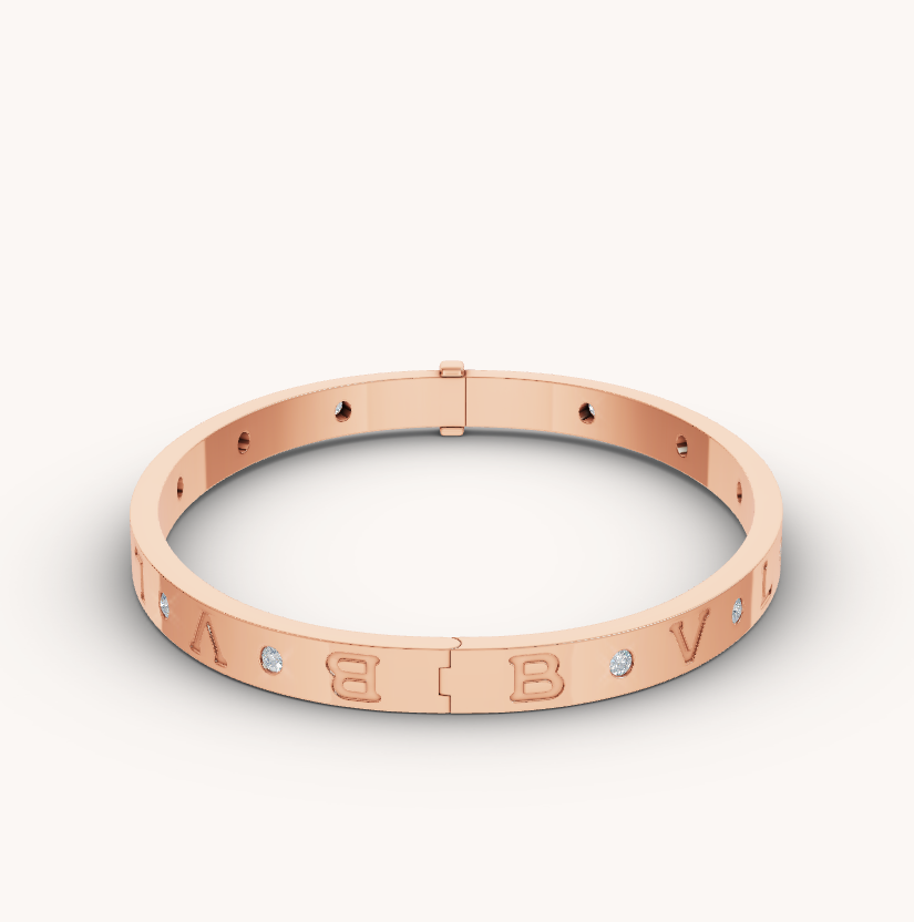 [BLUE TEARS]ZERO 1 PINK GOLD 12 DIAMONDS BRACELET