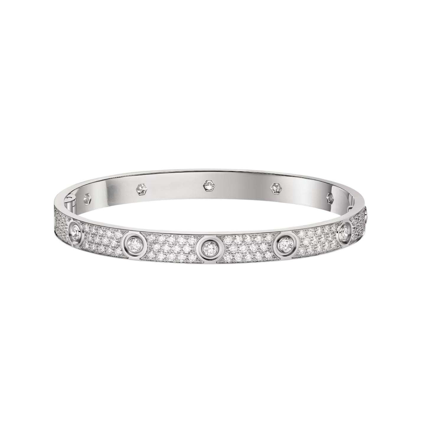 [Blue Tears Jewelry]LOVE BRACELET 6.1MM DIAMOND-PAVED 10 BIG DIAMONDS