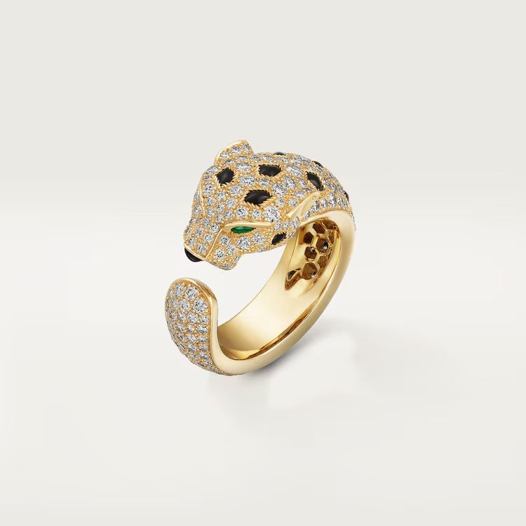 [Blue Tears Jewelry]PANTHERE SPOTTED FULL DIAMOND MEDIUM RING
