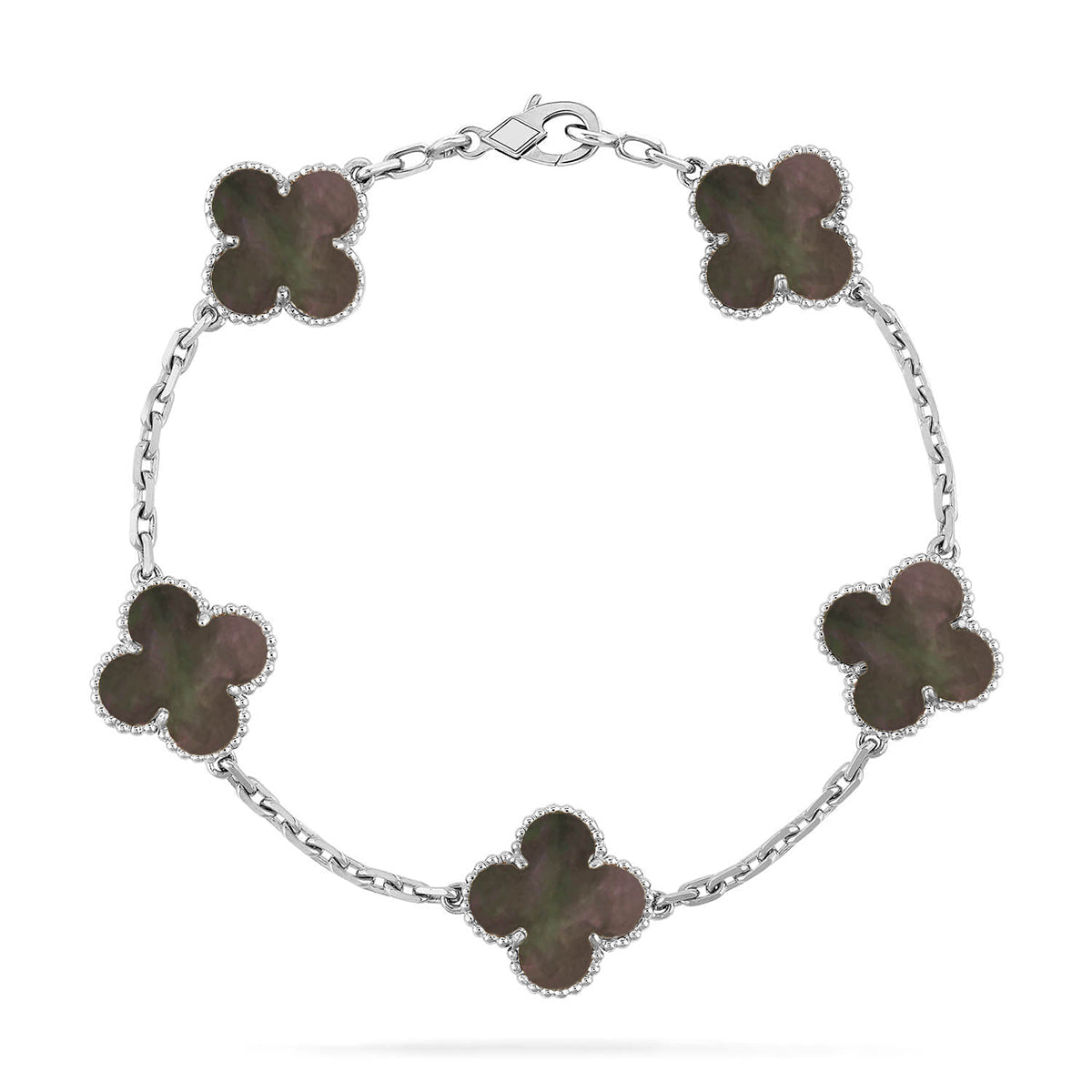 [BLUE TEARS] CLOVER 5 MOTIF GRAY MOP BRACELET COLLECTION