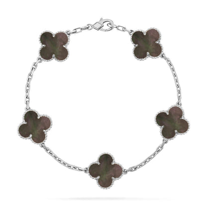 [BLUE TEARS] CLOVER 5 MOTIF GRAY MOP BRACELET COLLECTION