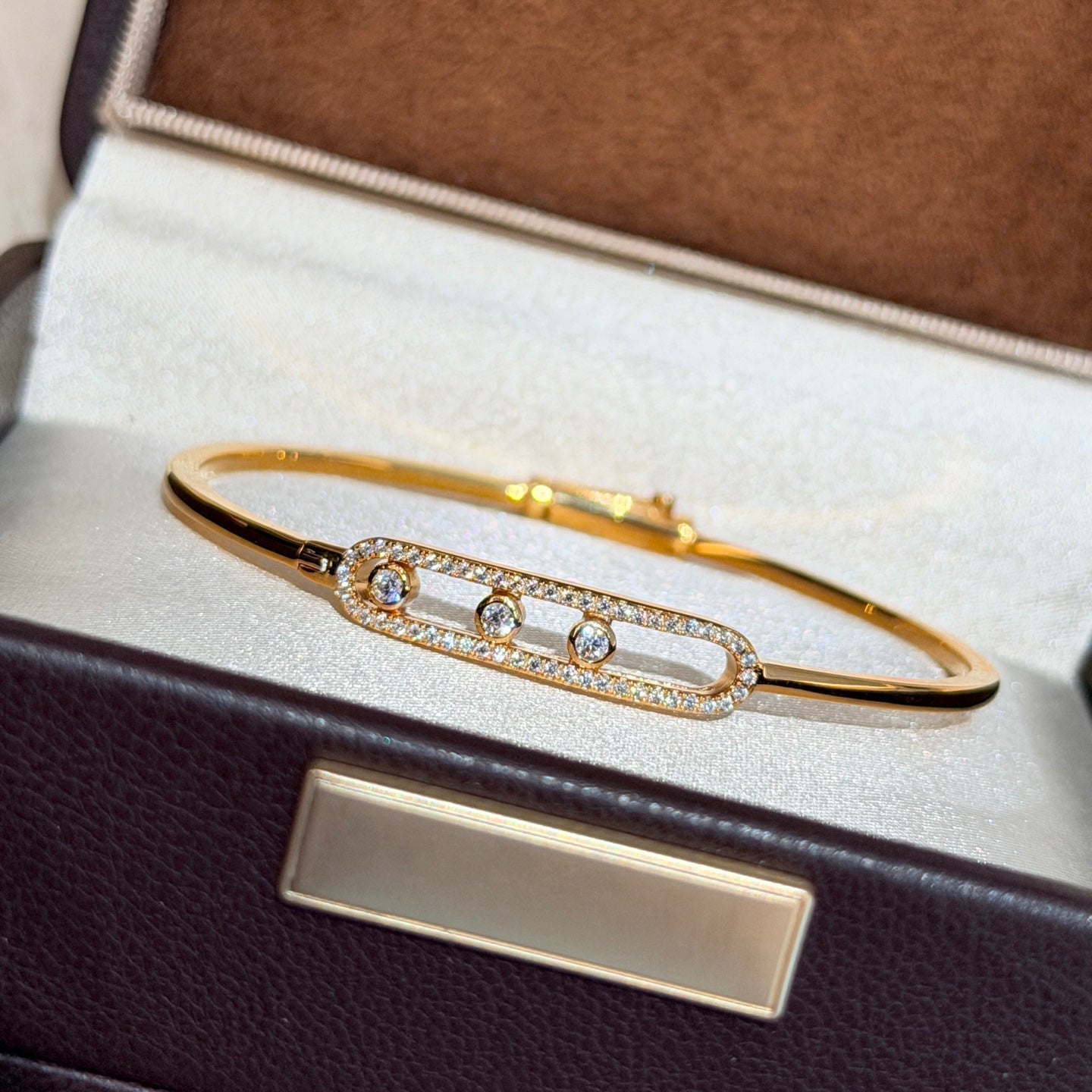 [Blue Tears Jewelry]Move Pavé Diamond Bangle Bracelet M