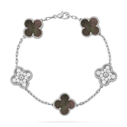[BLUE TEARS] CLOVER 5 MOTIF GRAY MOP BRACELET COLLECTION