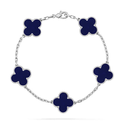 [BLUE TEARS]CLOVER 5 MOTIF LAPIS LAZULI BRACELET COLLECTION