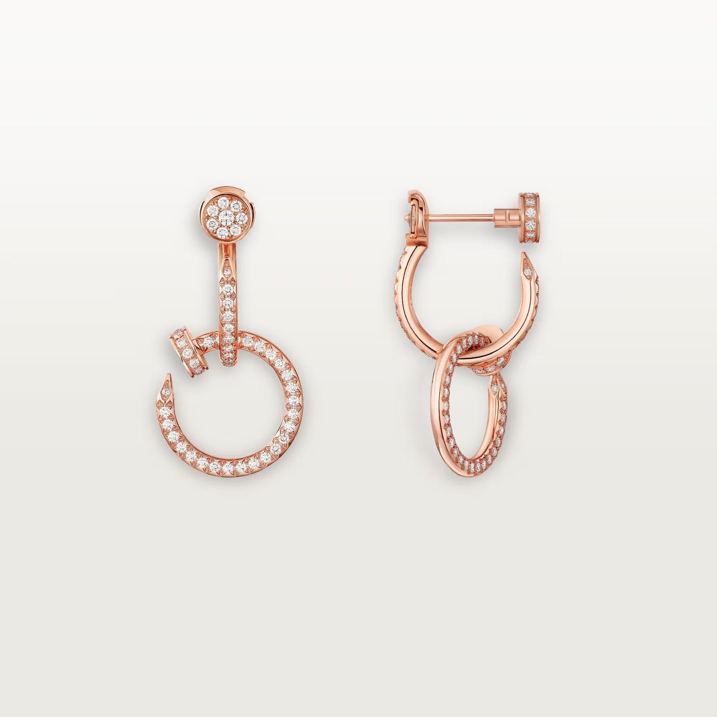 [Blue Tears Jewelry]JUSTE FULL DIAMOND DOUBLE EARRINGS