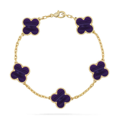 [BLUE TEARS]CLOVER 5 MOTIF PURPLE STRIPES BRACELET COLLECTION